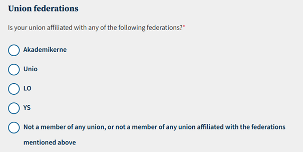 image showing union federations choices
