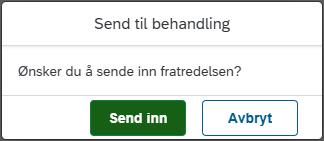 bildet viser bekreftelse på innsending
