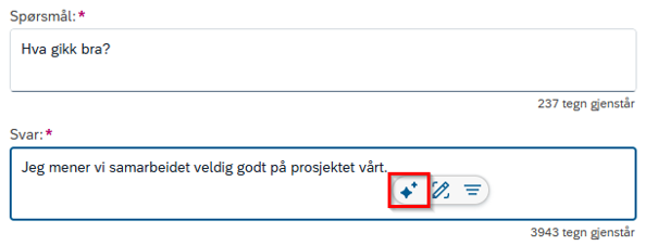Bildet viser knappen for skriveassistent