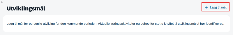 Bildet viser knappen legg til mål