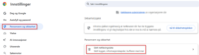 Tidsintervall Alt velges i nedtrekksmeny øverst i boksen som åpner seg, deretter er informasjonskapsler valg nummer 3 i listen, og Fjern nå knappen er ned til høyre.