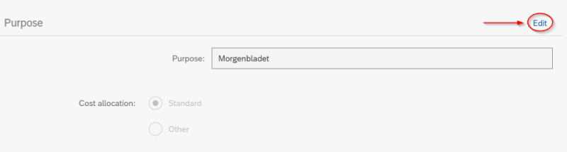 Image shows button Edit