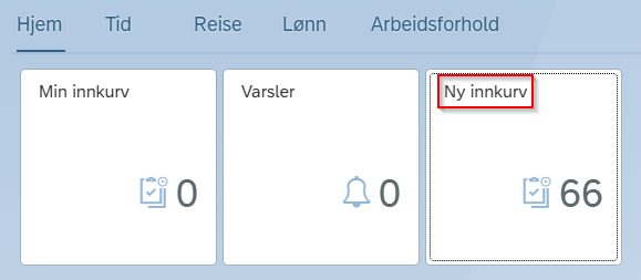 Bildet viser ny innkurv i selvbetjeningsportalen